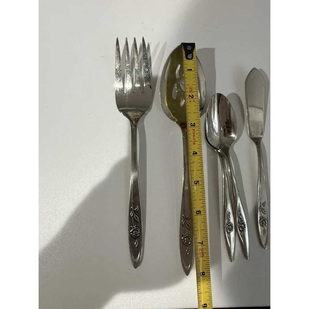 Vintage 1960's Oneida Community MY ROSE Stainless Flatware‎ Lot of 19